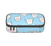 YounPrenG Astuccio portapenne, astuccio portapenne stampato di grande capacità, portapenne per ufficio e scuola,Denti simpatico cartone animato