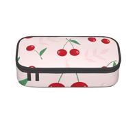 YounPrenG Astuccio portapenne, astuccio portapenne stampato di grande capacità, portapenne per ufficio e scuola,Foglia Di Ciliegio Rosso Rosa