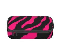 YounPrenG Astuccio portapenne, astuccio portapenne stampato di grande capacità, portapenne per ufficio e scuola,Zebra rosa nera