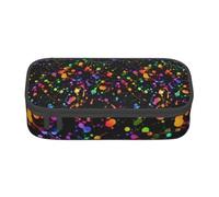 YounPrenG Astuccio portapenne, astuccio portapenne stampato di grande capacità, portapenne per ufficio e scuola,Vernice splatter al neon carina