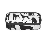 YounPrenG Astuccio portapenne, astuccio portapenne stampato di grande capacità, portapenne per ufficio e scuola,Schizzo del cane Weimaraner