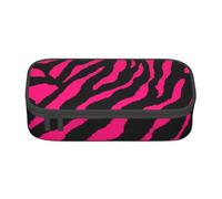 YounPrenG Astuccio portapenne, astuccio portapenne stampato di grande capacità, portapenne per ufficio e scuola,Zebra Tigre Leopardo Rosa