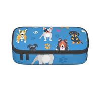 YounPrenG Astuccio portapenne, astuccio portapenne stampato di grande capacità, portapenne per ufficio e scuola,Modello carino cane Labrador