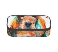 YounPrenG Astuccio portapenne, astuccio portapenne stampato di grande capacità, portapenne per ufficio e scuola,Cute Art Cocker Spaniel cane fresco