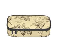 YounPrenG Astuccio portapenne, astuccio portapenne stampato di grande capacità, portapenne per ufficio e scuola,Motivo floreale vintage con fiori retrò