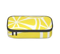 YounPrenG Astuccio portapenne, astuccio portapenne stampato di grande capacità, portapenne per ufficio e scuola,Fetta Di Limone Giallo