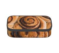YounPrenG Astuccio portapenne, astuccio portapenne stampato di grande capacità, portapenne per ufficio e scuola,Delizioso modello di pane con panini alla cannella