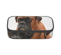 YounPrenG Astuccio portapenne, astuccio portapenne stampato di grande capacità, portapenne per ufficio e scuola,Cane Boxer Con La Faccia Triste