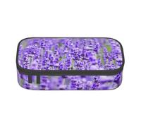 YounPrenG Astuccio portapenne, astuccio portapenne stampato di grande capacità, portapenne per ufficio e scuola,Viola lavanda stampato