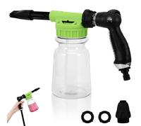 Youool Foam Gun Car Wash 1000ml, 2 in 1 Lancia Schiuma Regolabile, Pistola Schiuma per Pulizia Auto Cannone Schiuma Attacco Tubo da Giardino per Pulizia Auto e Moto Giardini (Verde)