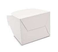YOUPACKAGING 25 Scatole a Bauletto in Cartoncino per Bomboniere, Dolci, Regali, Compleanni, Matrimoni - Facili da Montare - Disponibili in Diversi Colori e Dimensioni - 13x9,8x9,5 cm - Bianco