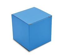 YOUPACKAGING 25 Scatole Quadrate in Cartoncino per Bomboniere, Dolci, Regali, Compleanni, Matrimoni - Facili da Montare - Disponibili in Diversi Colori e Dimensioni - 12x12x12 cm - Azzurro