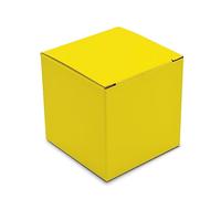 YOUPACKAGING 25 Scatole Quadrate in Cartoncino per Bomboniere, Dolci, Regali, Compleanni, Matrimoni - Facili da Montare - Disponibili in Diversi Colori e Dimensioni - 15x15x15 cm - Giallo