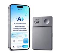 YOUPECK Registratore vocale AI Note Pro, Trascrizione automatica, AI Note | Dispositivo di registrazione, elementi d'azione, mappe mentali, chiedi agente, MagSafe, iOS e Android, batteria da 160 giorni