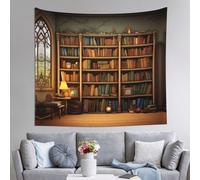 YoupO Arazzo retrò libreria stampata coperta decorazione da parete arazzo divertente arazzi per soggiorno dormitorio decorazione 152,4 cm x 130 cm