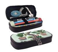YoupO Astuccio portapenne da donna, astuccio organizer per penne e matite, per ufficio, casa, bonsai, Nero , Taglia unica, Organizer per borse