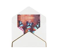 YoupO Biglietto di auguri di ringraziamento biglietti di auguri con buste biglietto di auguri farfalle colorate su fiori stampati biglietti di compleanno invito per tutte le occasioni biglietti di