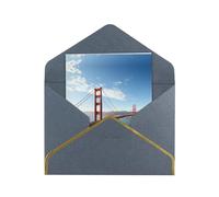 YoupO Biglietto di auguri di ringraziamento biglietti di auguri con buste biglietto di auguri San Francisco Golden Gate Bridge stampato biglietti di compleanno invito per tutte le occasioni biglietti