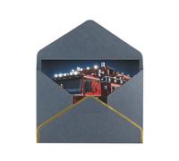 Youpo Biglietto di auguri stampato con camion dei vigili del fuoco e di salvataggio, biglietto di ringraziamento, biglietti con buste, da utilizzare per Natale, compleanno, San Valentino, feste
