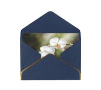 Youpo Biglietto di auguri stampato con orchidea bianca nello stagno, biglietto di ringraziamento, biglietti con buste, da utilizzare per Natale, compleanno, San Valentino, feste, inviti per tutte le