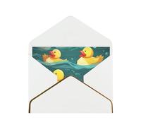 Youpo Biglietto di auguri stampato con paperelle di gomma, biglietto di ringraziamento, biglietti con buste, da utilizzare per Natale, compleanno, San Valentino, feste, inviti, tutte le occasioni