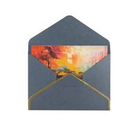 Youpo Biglietto di auguri stampato con pittura colorata, biglietto di ringraziamento, biglietti con buste, biglietto di auguri, da utilizzare per Natale, compleanno, San Valentino, festa di invito per