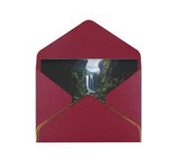 Youpo Biglietto di auguri stampato con scogliera con cascata, biglietto di ringraziamento, biglietti con buste, da utilizzare per Natale, compleanno, San Valentino, feste, inviti per tutte le