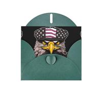 Youpo Biglietto di auguri US Army Cool American Flag Aquila stampata grazie biglietti di auguri con buste biglietto di auguri uso per Natale, compleanno, San Valentino