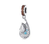 YOUPO Ciondoli for Cappello da Cowboy Occidentale Vintage in Argento Sterling 925 for Bracciale Pandora for Regali di Natale di Compleanno da Donna SCC2565 Originale