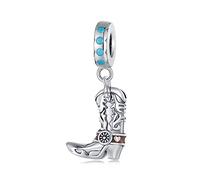 YOUPO Ciondoli in argento sterling 925 western da cowboy vintage in pelle coraggiosa for bracciale Pandora for regali di Natale di compleanno da donna originali SCC2566