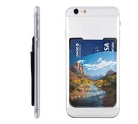 YoupO Zion National Park - Porta carte di credito in pelle con stampa del Parco Nazionale, supporto per carte di credito per retro del telefono, compatibile con la maggior parte dei telefoni cellulari
