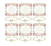 Your Always Charm 2/4/6 braccialetti da damigella d'onore in oro con nodo d'amore per le donne Tie the Knot braccialetti regali per damigella d'onore con un biglietto I Can't Tie the Knots without You