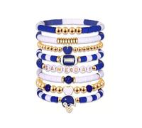 Your Always Charm Braccialetti per il giorno del gioco da donna braccialetto da baseball impilabile Heishi argilla perline braccialetti elasticizzati calcio baseball outfit gioielli accessori