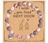 Your Always Charm Braccialetto con girasole per donne, migliori amici, braccialetti dell'amicizia, braccialetto con perline in pietra naturale, braccialetto migliore amico per sempre, regalo di