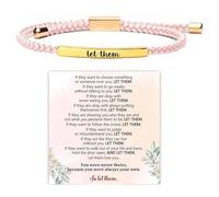 Your Always Charm Braccialetto motivazionale con scritta in lingua inglese "Remember Who The F You Are Don't Let The Hard Days Win", da donna, con corda intrecciata, idea regalo ispiratrice