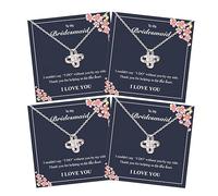 Your Always Charm Regalo per damigella d'onore, proposta di damigella d'onore, regalo per damigelle d'onore, con zirconia cubica, non si ossida, per donne, matrimoni, damigelle d'onore, set di