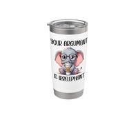 Your Argument is Irrelephant Coffee Cup Funny Elephant White Bicchiere termico in acciaio inox doppia parete