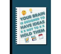 Your Brain Is Designed To Have Ideas Not Hold Them Notebook: Inspirational Quote Notebook For Men | Journal | Plain College Ruled (Hardback)
