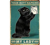 Your Butt Tovaglioli My Lady Divertente Vintage Cat Bagno Decorazione, Alluminio, 30 x 20 cm (034)