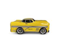 your castle Barattolo di latta a forma di taxi con ruote girevoli: 1,3 l, dimensioni: 30 x 12 x 13 cm
