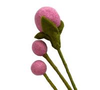 your castle Fiori di feltro fatti a mano per decorazioni personalizzate, regalo sostenibile, commercio equo, fiori d'arte realistici, 3 pezzi in rosa scuro