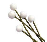 your castle Fiori in feltro fatti a mano per creazioni personalizzate, regalo sostenibile, commercio equo e solidale, fiori artificiali realistici, 5 pezzi in bianco, coltello da circa 2,5 cm