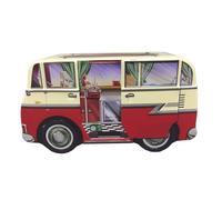 your castle Mini Camper Van rosso Barattolo di latta per biscotti Mini Camper Van rosso per biscotti, cioccolatini e cioccolatini, ca. 17 x 9 x 8 cm, volume: 1 l