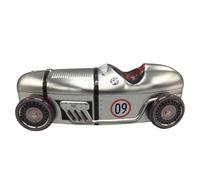 your castle Scatola per Auto da Corsa N. 09 in Argento con Ruote Girevoli Volume: 1 Litro Dimensioni: 28 x 12 x 10 cm