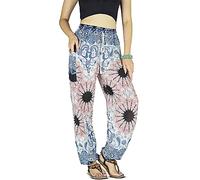 Your Cozy I Tuoi Comodi Pantaloni Harem da Donna Plus Bohemian Yoga Elephant Beach Pantaloni Casual Stampati con Coulisse