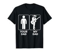 Your Dad My Dad - Funny Guitarist Bass Dad Meme Tee Maglietta
