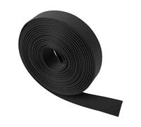 Your Day Mate - Fettuccia robusta, larga 15 mm, lunga 6 metri, di colore nero, in PET, cinghia universale per tracolla, pancia, collare per cani, bagagli e accessori per il fai da te