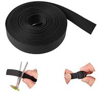 Your Day Mate Fettuccia robusta, lunga 6 metri, larga 20 mm, in nero, fettuccia in materiale PET, cinghia per tracolla, cinghia per pancia, collare per cani, cinghia per bagagli, accessori fai da te