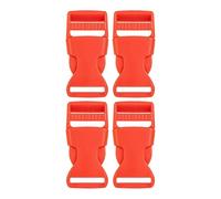 Your Day Mate - Fibbia a pressione, 25 mm, 4 pezzi, rosso, plastica, fibbia a scatto, chiusura a pressione di ricambio, riparazione fibbia, fibbia per zaino, cinghia per fibbia a pressione