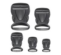 Your Day Mate Fibbie a pressione per cinghie in fettuccia, misura 38 mm, 2 pezzi, in nero, in plastica dura, fibbia a scatto, fibbia di ricambio, fibbia di riparazione, fibbia per cinghie di zaino